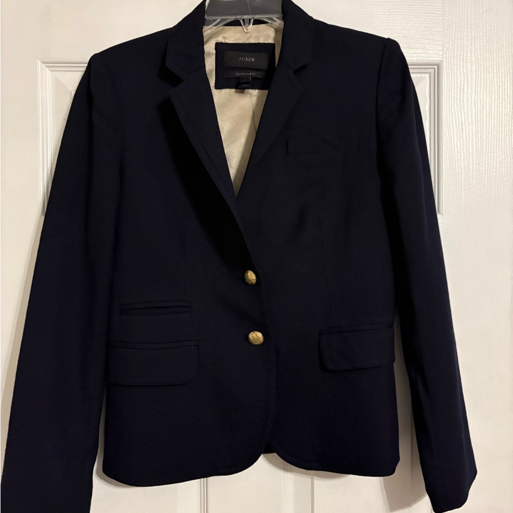 J. Crew Women's Navy Blazer with Gold Buttons